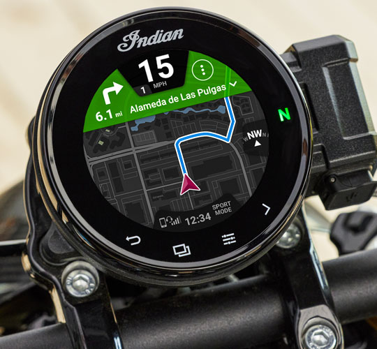 4 inch touchscreen met Ride Command